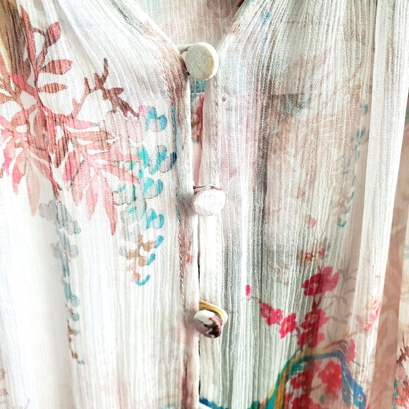 Allsaints Lara Melisma Chiffon Top in White - Picture 7 of 9